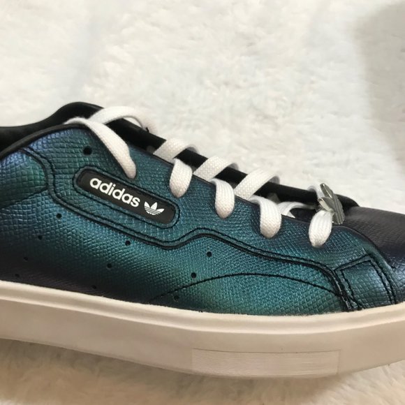 NEW Adidas REFLECTIVE Sleek WOMENS 9 Sneaker FV3403 BLUE REFLECTIVE OIL SLICK NW - Picture 7 of 10